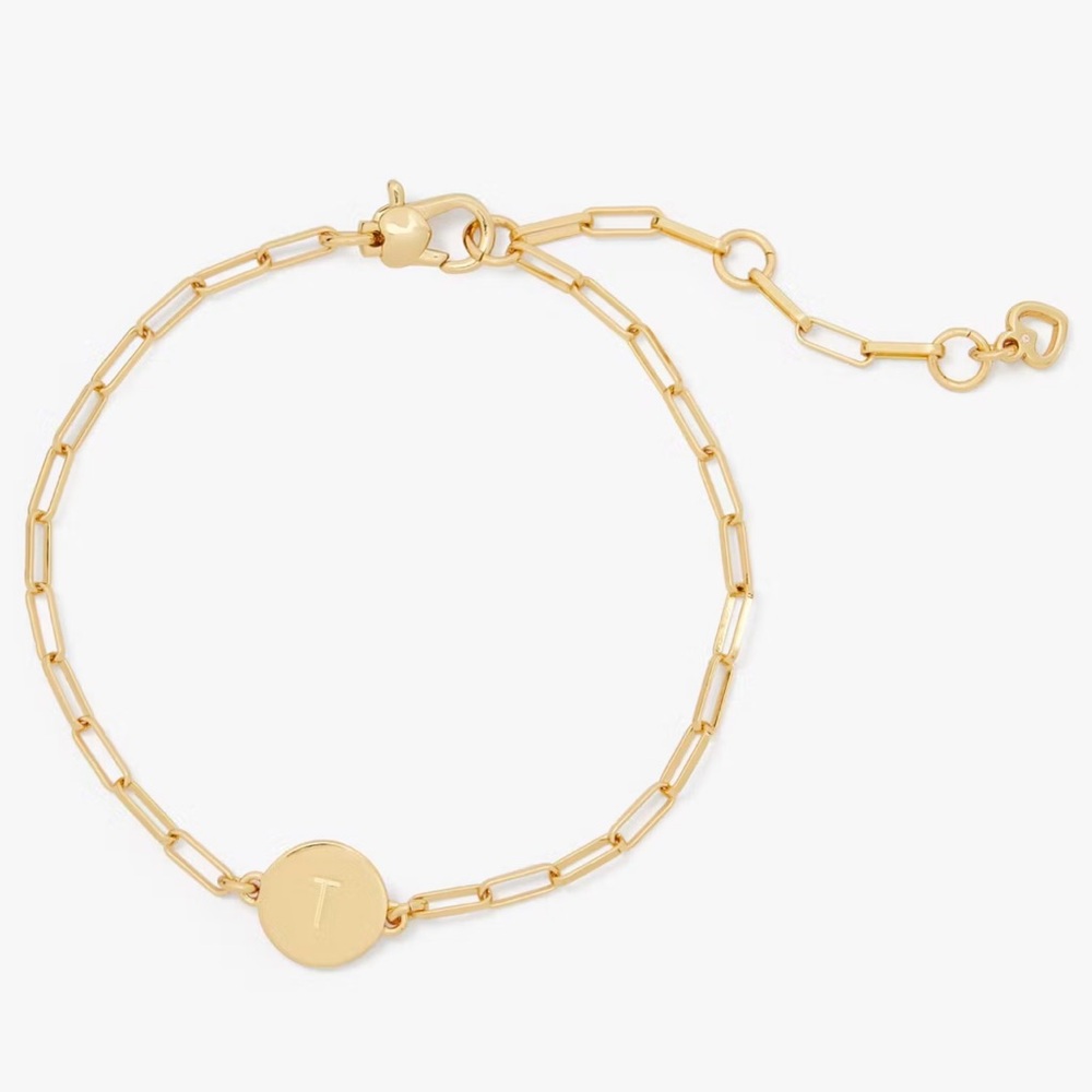 Kate Spade Initial Chain Bracelet 
Initial T 
New With Tag